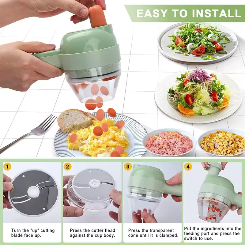 QuickChop™ | Portable Electric Vegetable Cutter